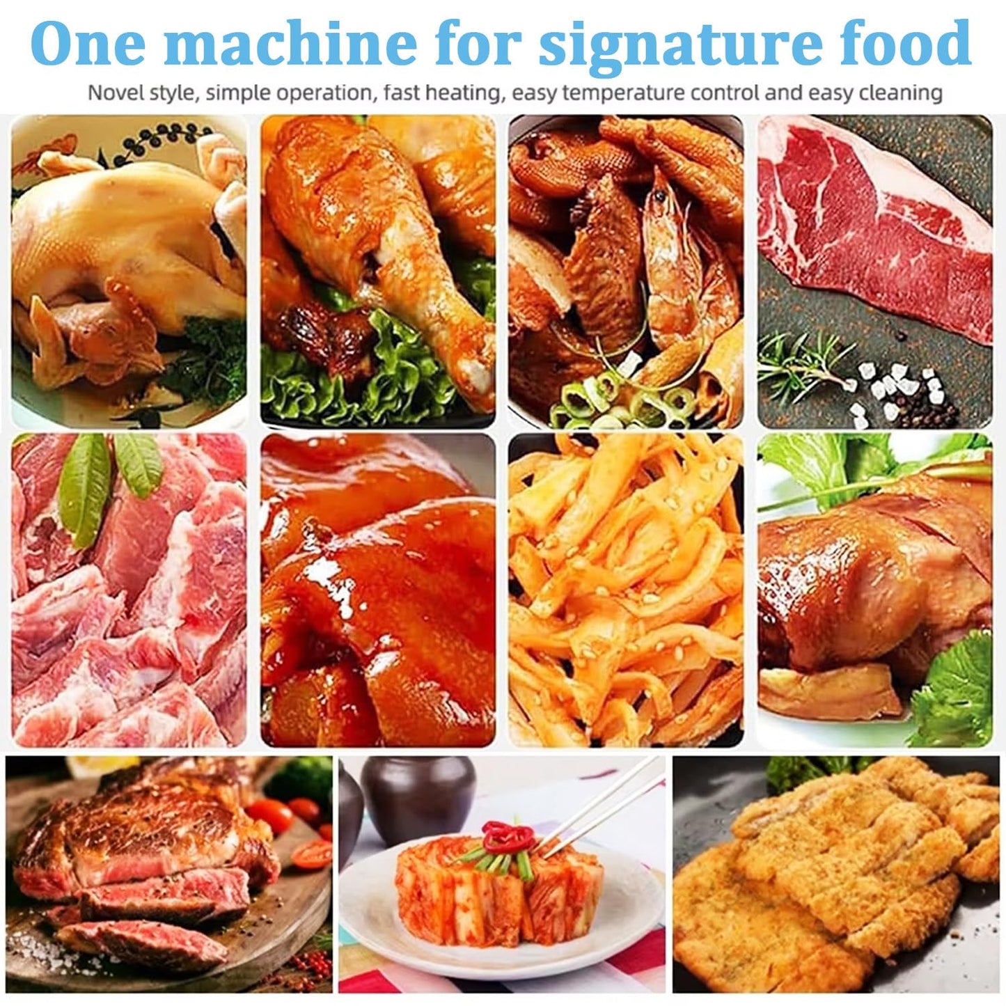 RETRIN Stainless Steel Food-Grade Tumbler Marinator 36lb/18L 15 Minute Vacuum Tumbler Marinating Machine for Meat Vegetable Jerky Sausage Bacon w/Bidirectional Rotation & 3-Speed Control