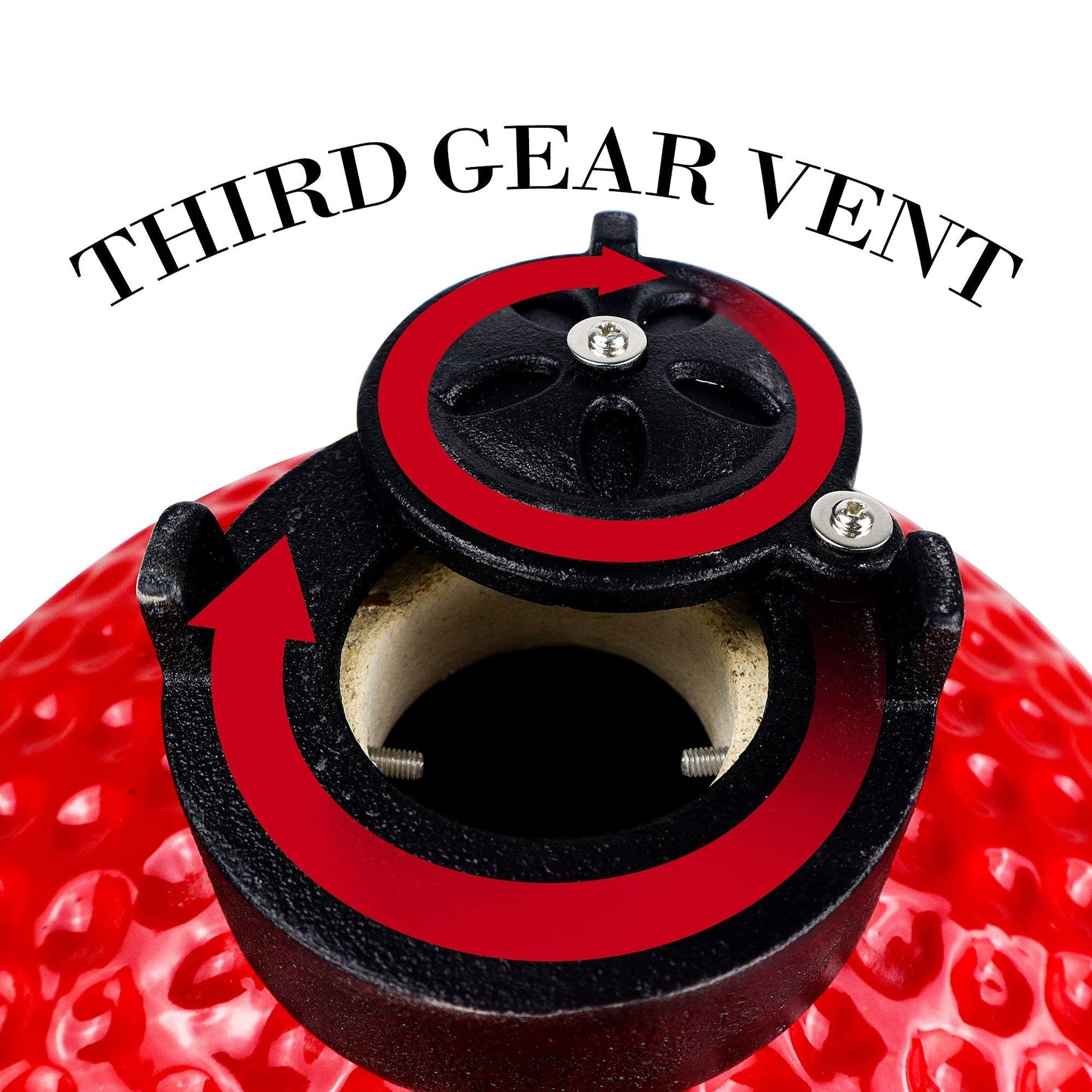 London Sunshine Ceramic BBQ Charcoal Kamado Grill 13 inch Portable Tabletop BBQ Grill Red