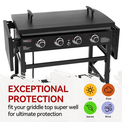 Grills House 38-Inch Griddle Lid, Hard Cover Fits Royal Gourmet 35-Inch 4-Burner Flat Top Gas Griddle, Grill BBQ Accessories, Ideal for Outdoor Cooking, Black, GD2400L-SC