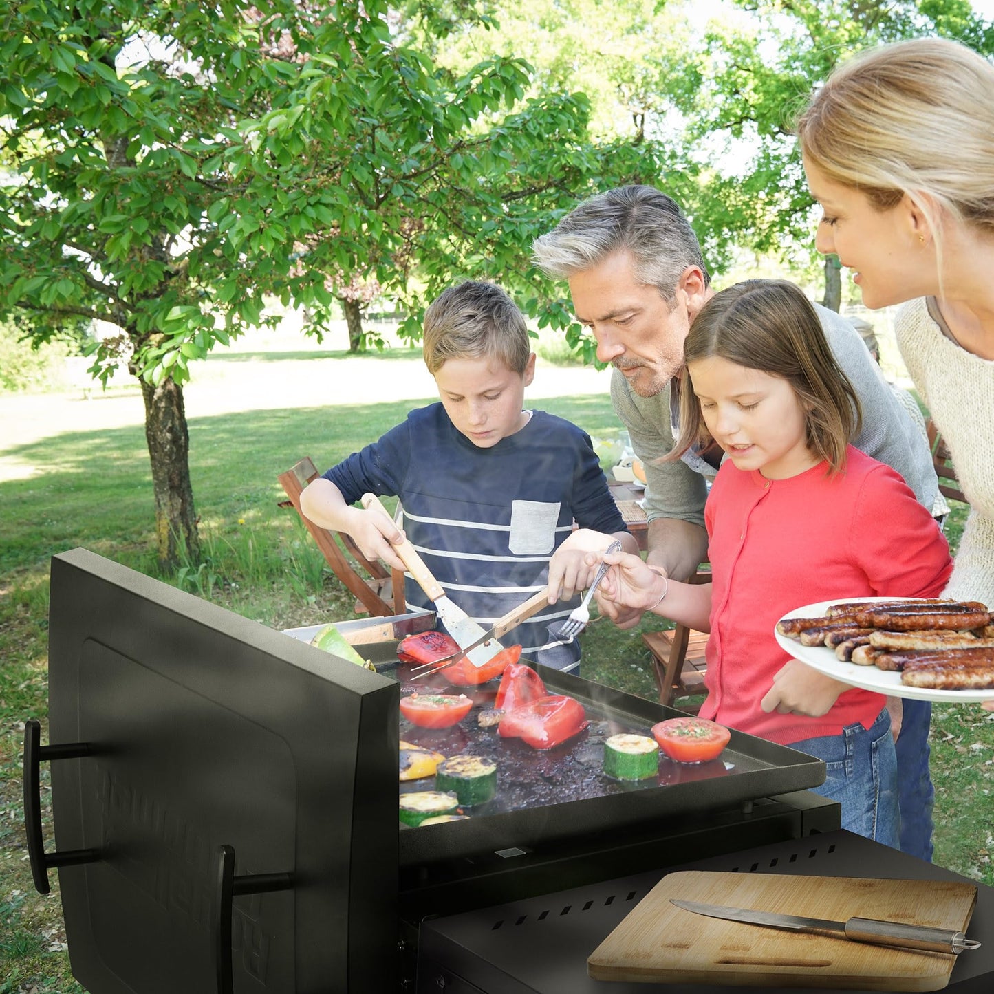 Grills House 38-Inch Griddle Lid, Hard Cover Fits Royal Gourmet 35-Inch 4-Burner Flat Top Gas Griddle, Grill BBQ Accessories, Ideal for Outdoor Cooking, Black, GD2400L-SC