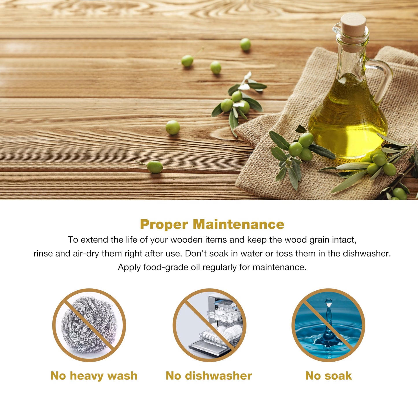 WONDERFUL 4 Pcs Olive Wooden Spoons for Cooking - 13.5 Inch Long, Set with Spatula, Corner Spoon, Slotted Spoon, Spaghetti and Pasta Server with Measurer…