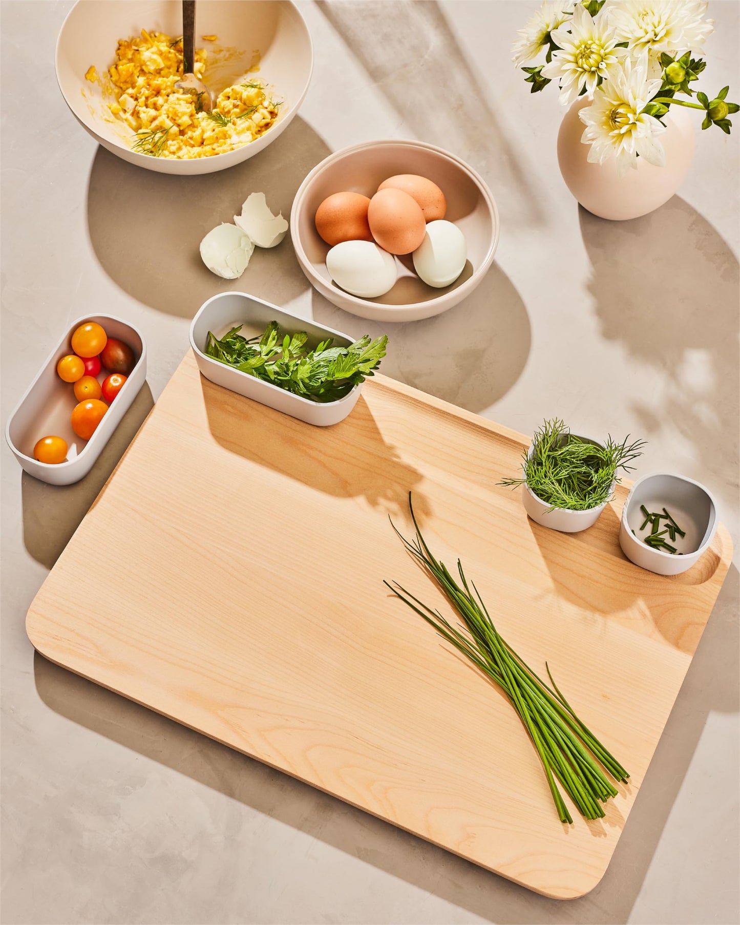 Caraway Cutting Board - Large (17 x 12”) - Double Sided Wood Cutting Board - Made From FSC-Certified Birch Wood - Food-Safe Mineral Oil & Wax Finish