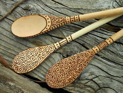 Kitchen Wooden Spoons Mixing Baking Serving Utensils Puppets 12 In - 12 Pack