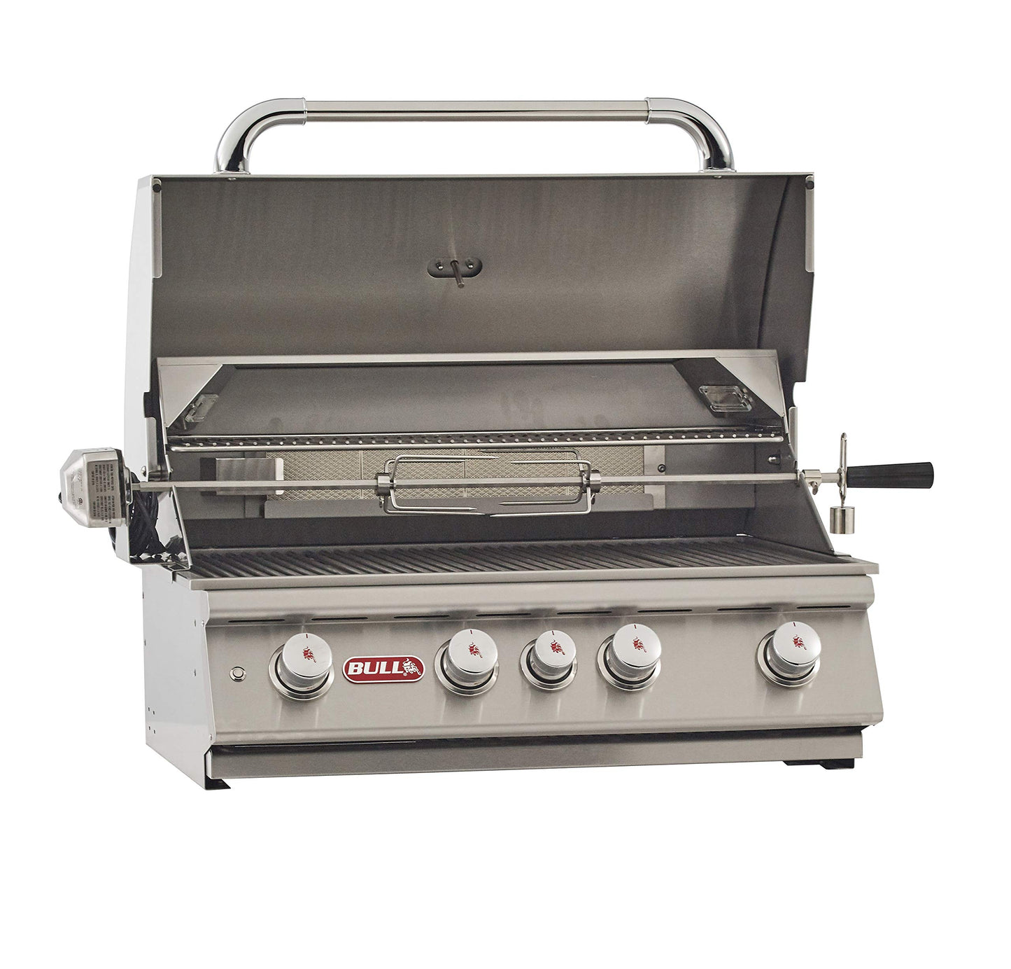 Bull Outdoor Products BBQ 47628 Angus 75,000 BTU Grill Head, LP, 304 Stainless Steel, 4 Burners, 810 sq. Inches, Twin Lights, Rotisserie Kit