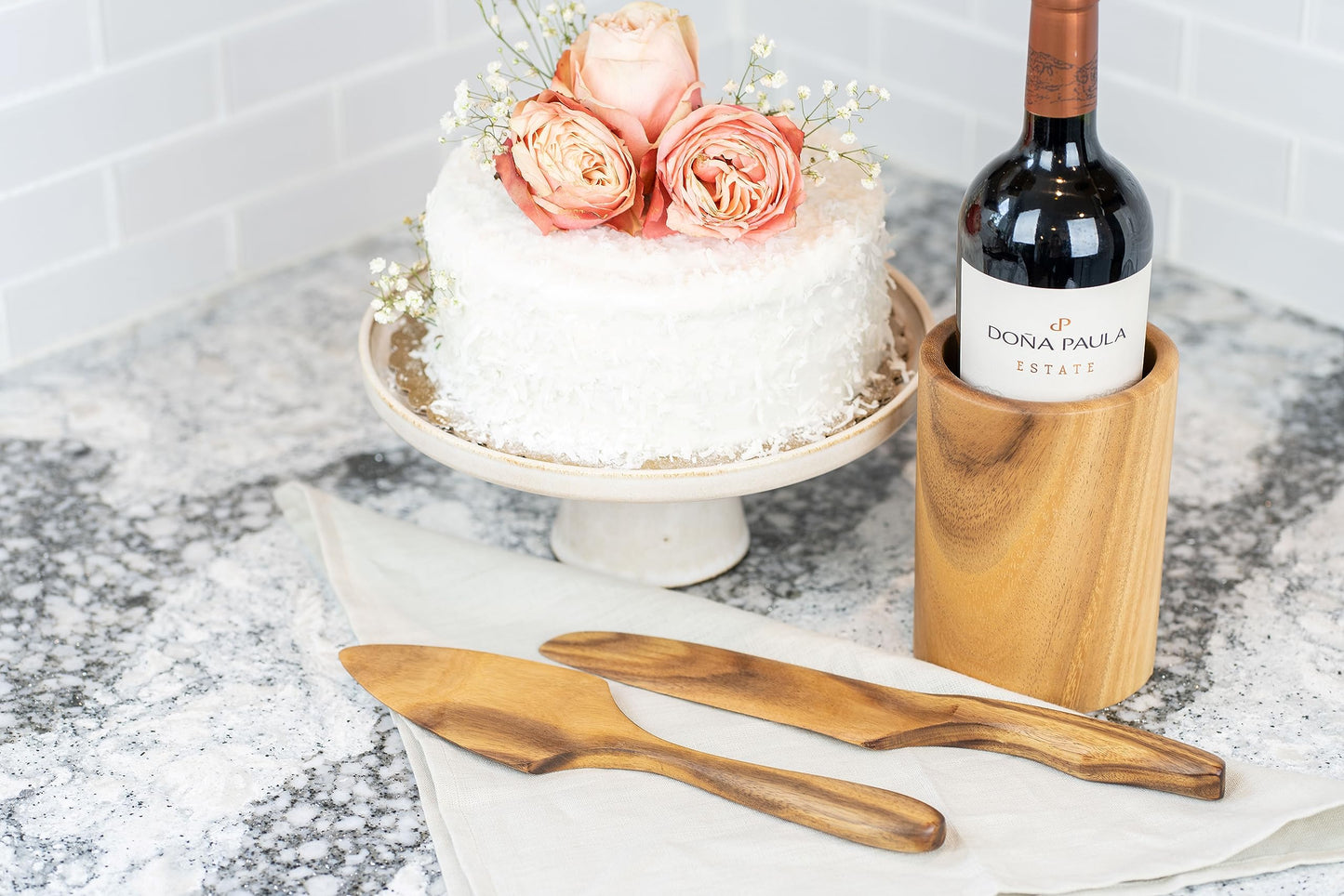 Wooden Utensil Holder - Teak Wood Utensil Holder - Wooden Spoon Holder - Kitchen Utensil Holder for Countertop - Utensil Crock for Kitchen Counter - Utensil Holder - Wine Holder - Art Supply Holder
