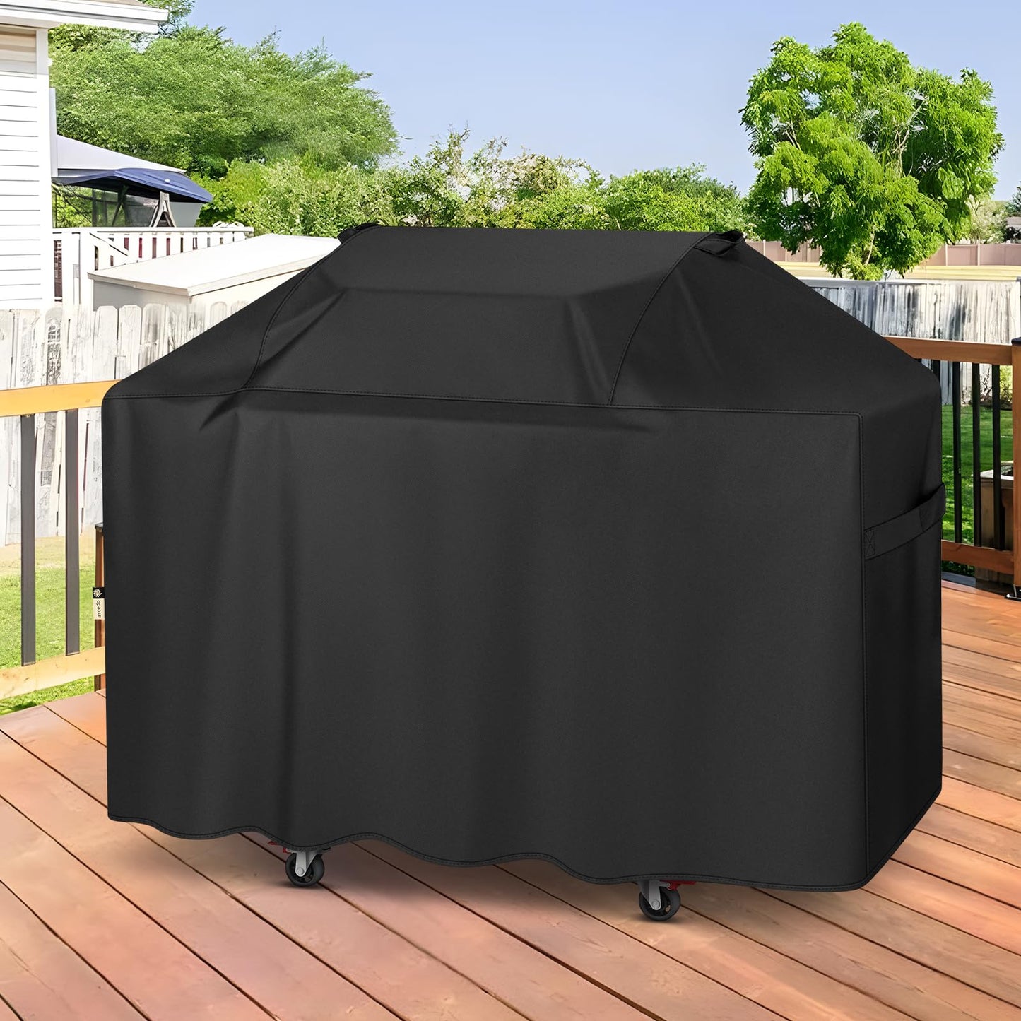 Arcedo Grill Cover 63 Inch Compatible with Weber Genesis 300 Series and New 2022 Genesis 300 Grill, Waterproof Heavy Duty Outdoor Fade Resistant Barbecue Cover, Compared to 7757