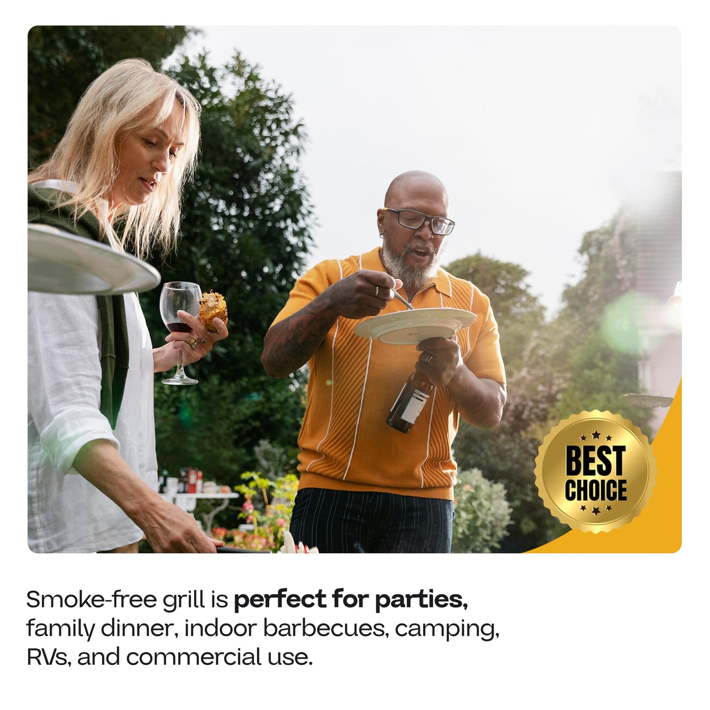 Premium Electric Griddle 27" - Smokeless Indoor Grill - Portable & Nonstick Electric Grill for Outdoor Use - Large Electric Griddle Nonstick with Adjustable Temperature & Even Heating by IDL Packaging