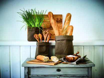 Redecker Oiled Olive Wood Cooking Spoon with Hole, 11-7/8-Inches