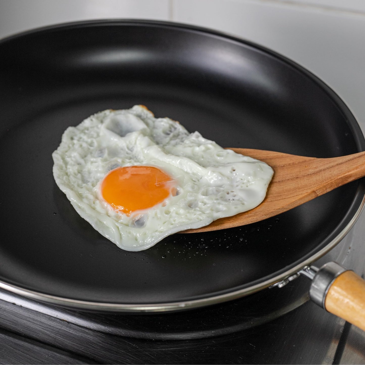 KHRUT Teak Wood Spatula/Turner, 13.5 Inch Long Handle for Cooking, Wooden Flat Turner, Natural Utensils, Non-Stick Cookware Tools