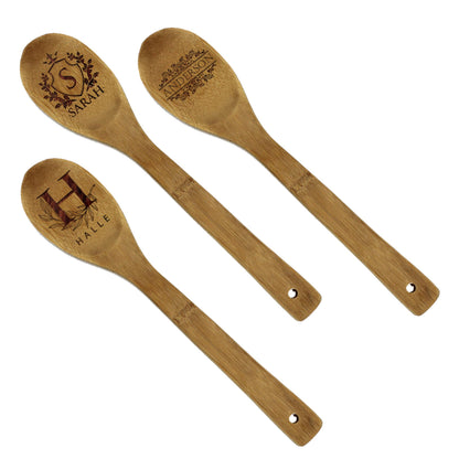 My Personal Memories Custom Engraved and Personalized Bamboo Wood Kitchen Spoon - Cooking Party Favor