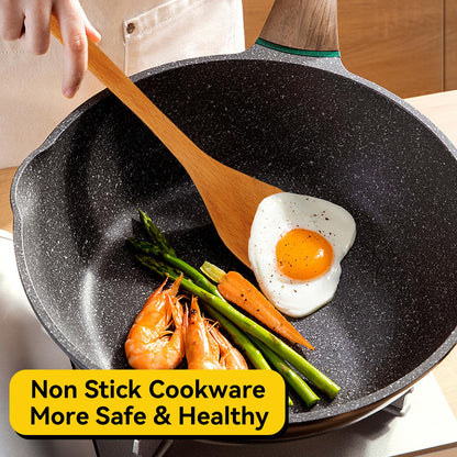 Wooden Spatula for Cooking, 9.7in Small Flat Frying Spatula Turner Wooden Cooking Utensils Flat for Nonstick Cookware Wok Accessories(Light Wood Color)