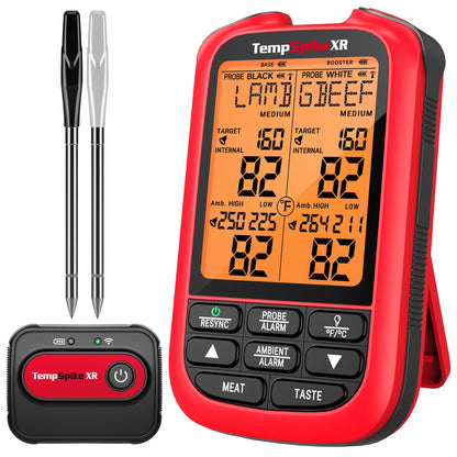TempSpike 2000FT Wireless Meat Thermometer with 2 Ultra-Thin Wireless Meat Probe, Smart Meat Thermometer Digital Wireless for Rotisserie, Smoker, BBQ, Grill and Kitchen Cooking Thermometer