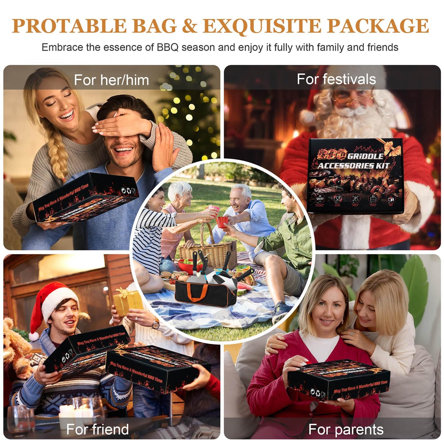 35PCS Griddle Accessories Kit, Leonyo Flat Top Grill Accessories, Grill Tools with Griddle Spatulas, Smash Burger Press, Basting Cover, Scraper for Outdoor BBQ Teppanyaki Hibachi Cooking