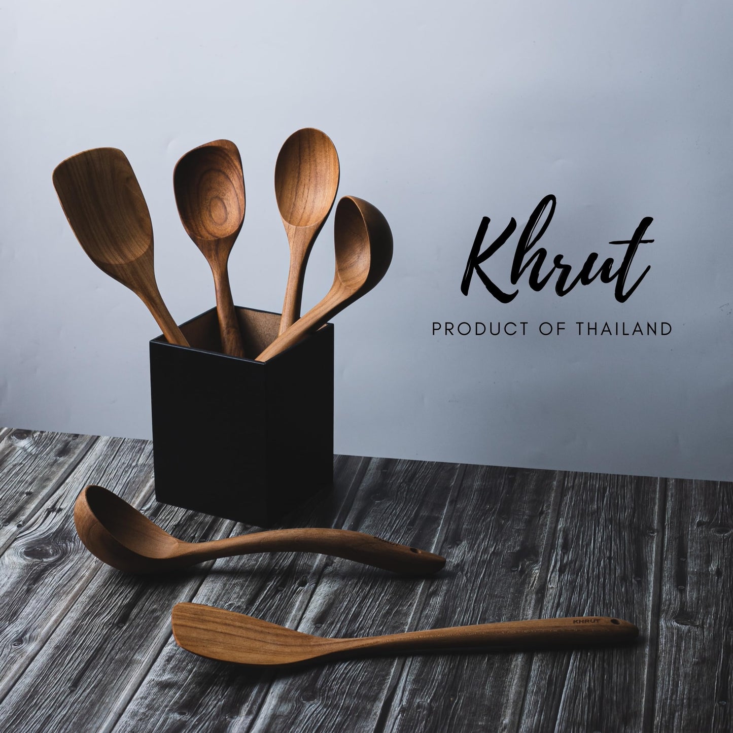 KHRUT Teak Wood Spatula/Turner, 13.5 Inch Long Handle for Cooking, Wooden Flat Turner, Natural Utensils, Non-Stick Cookware Tools