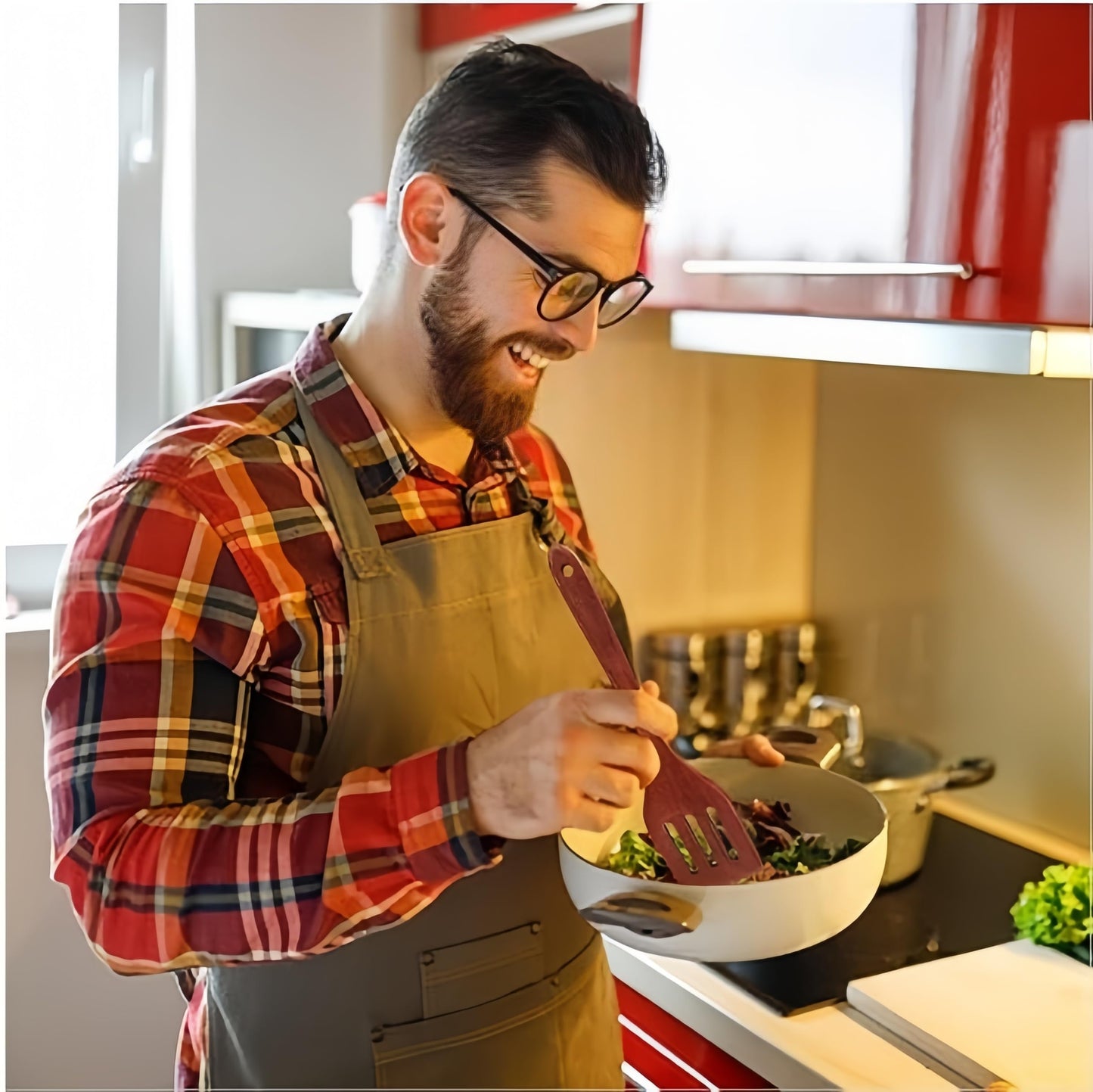 Wooden Cooking Utensils Set,Wooden Spoons for Cooking,16-Piece Wooden Cookware Set Suitable for Non-Stick Cookware and Pans, Natural Wood Material, Lightweight and Durable