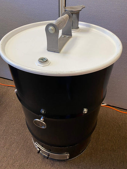 LavaLock DIY 30 Gallon Premium UDS Smoker Kit COMPLETE with DRUM, Charcoal Basket, Cooking Grate, Intake, Smoke Stack, Thermometer, Lid Handle UDS KIT
