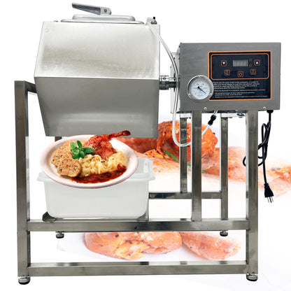 HayWHNKN Vacuum Tumbler Marinator Meat Vegetable Marinating Machine 45L Food Vacuum Marinator Fast Marination Process 110V Meat Pickle Machine 360° Rotation with Timer For Chicken Steak Burger Shop