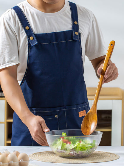 Wooden Mixing Spoon, 16.5 Inch Long Handled Wooden Spoons for Cooking And Stirring