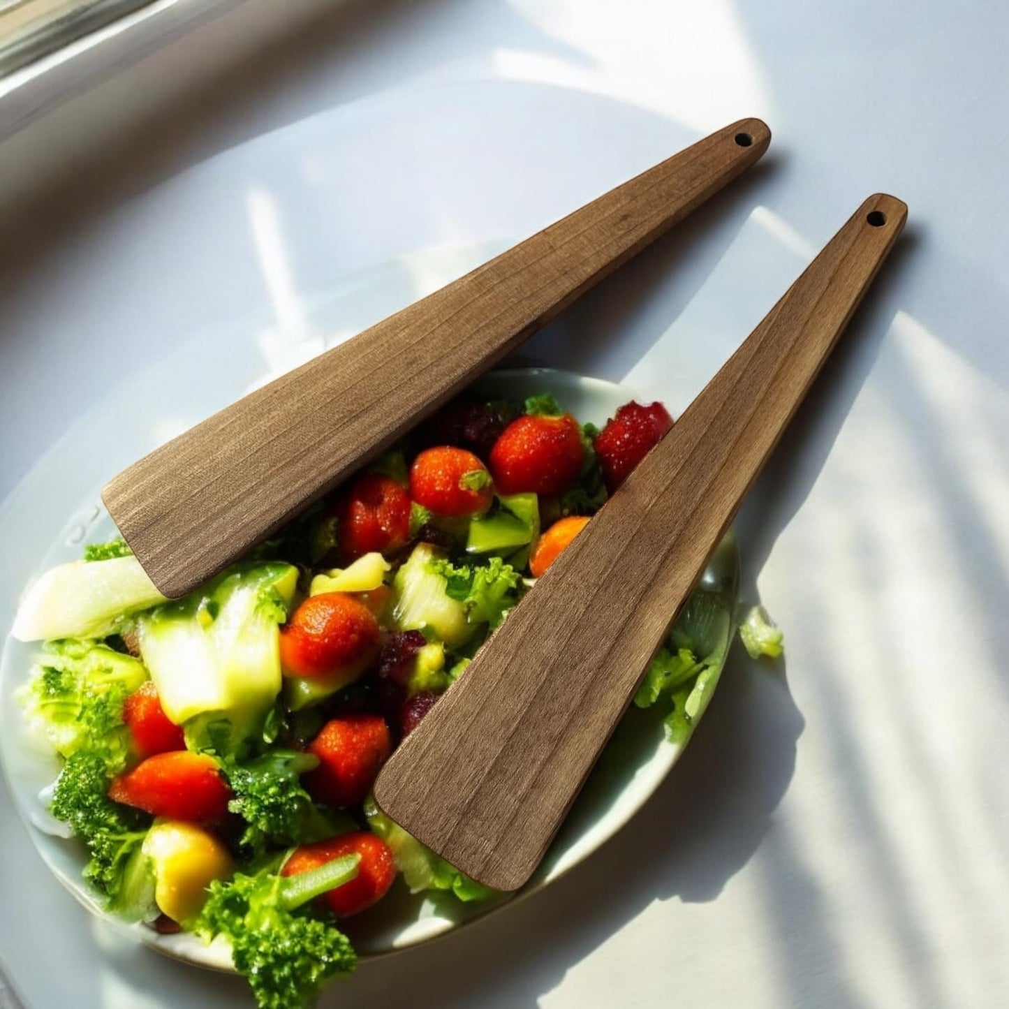ELAR-Handmade Walnut Wood Spatula Set - Eco-Friendly, Non-Toxic, Natural & Sustainable Kitchen Utensils