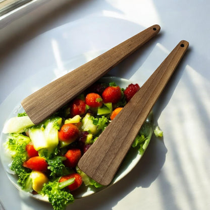 ELAR-Handmade Walnut Wood Spatula Set - Eco-Friendly, Non-Toxic, Natural & Sustainable Kitchen Utensils