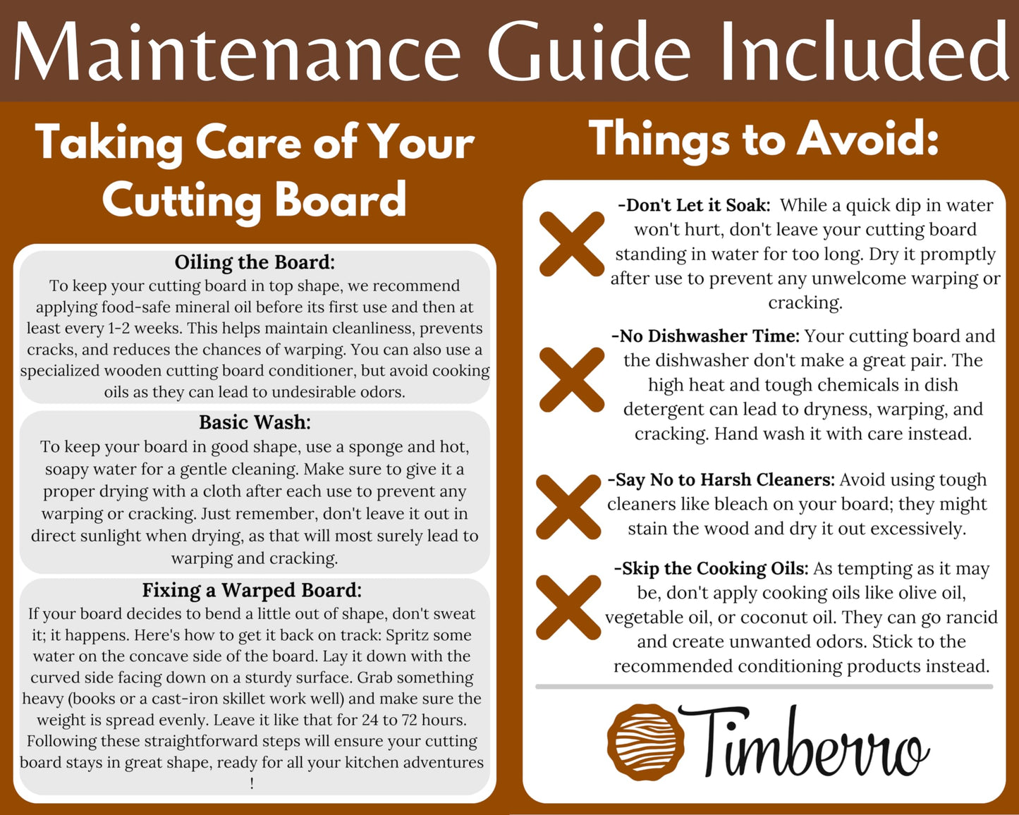 Timberro Acacia Wood Cutting Board - Solid Organic Wooden Meat Boards for Kitchen, Real Hardwood Chopping Butcher Block with Deep Juice Groove Well for Counter, Medium Countertop Blocks with Handle