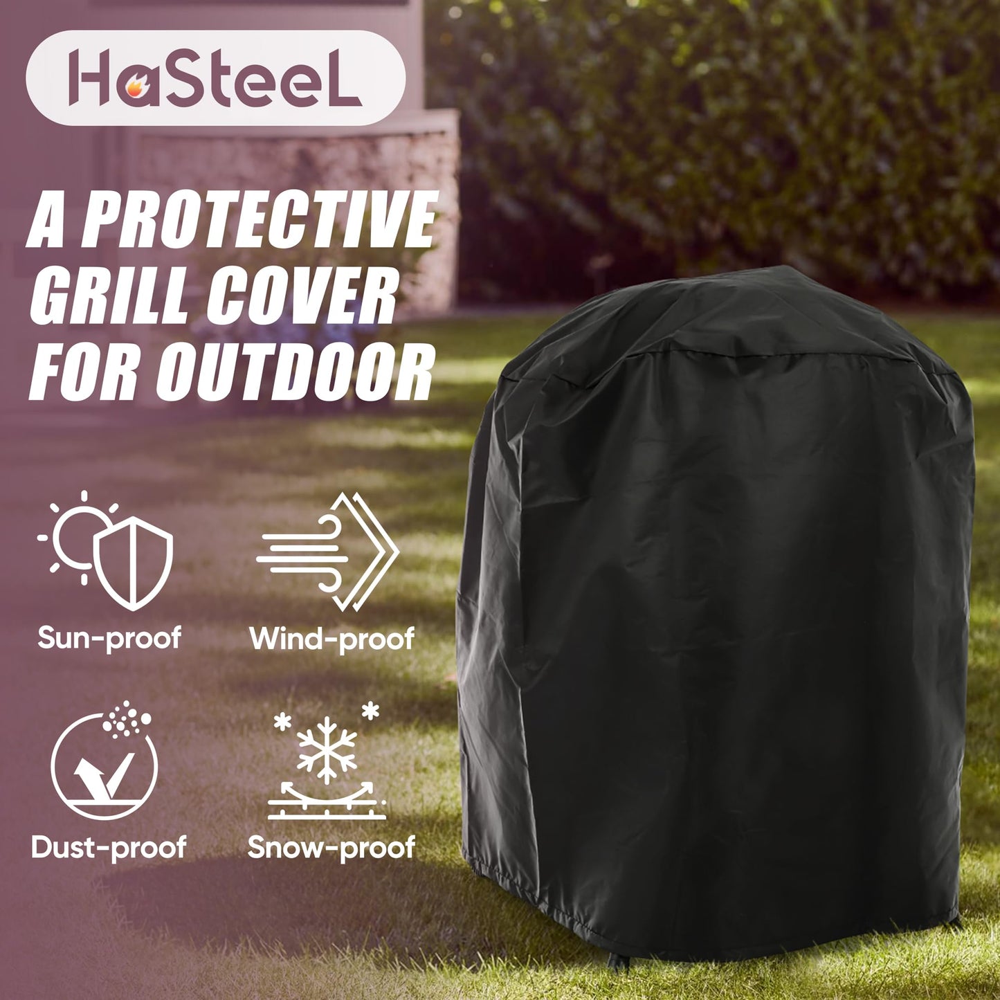 HaSteeL 18 Inch Charcoal Grill, 2-In-1 Kettle Outdoor Barbecue Grill, Portable Black BBQ Grill for Camping/Backyard/Patio/Picnic, Porcelain-Enameled Lid & Fire Bowl, 254.SQ.IN Cooking Area, 29Pcs