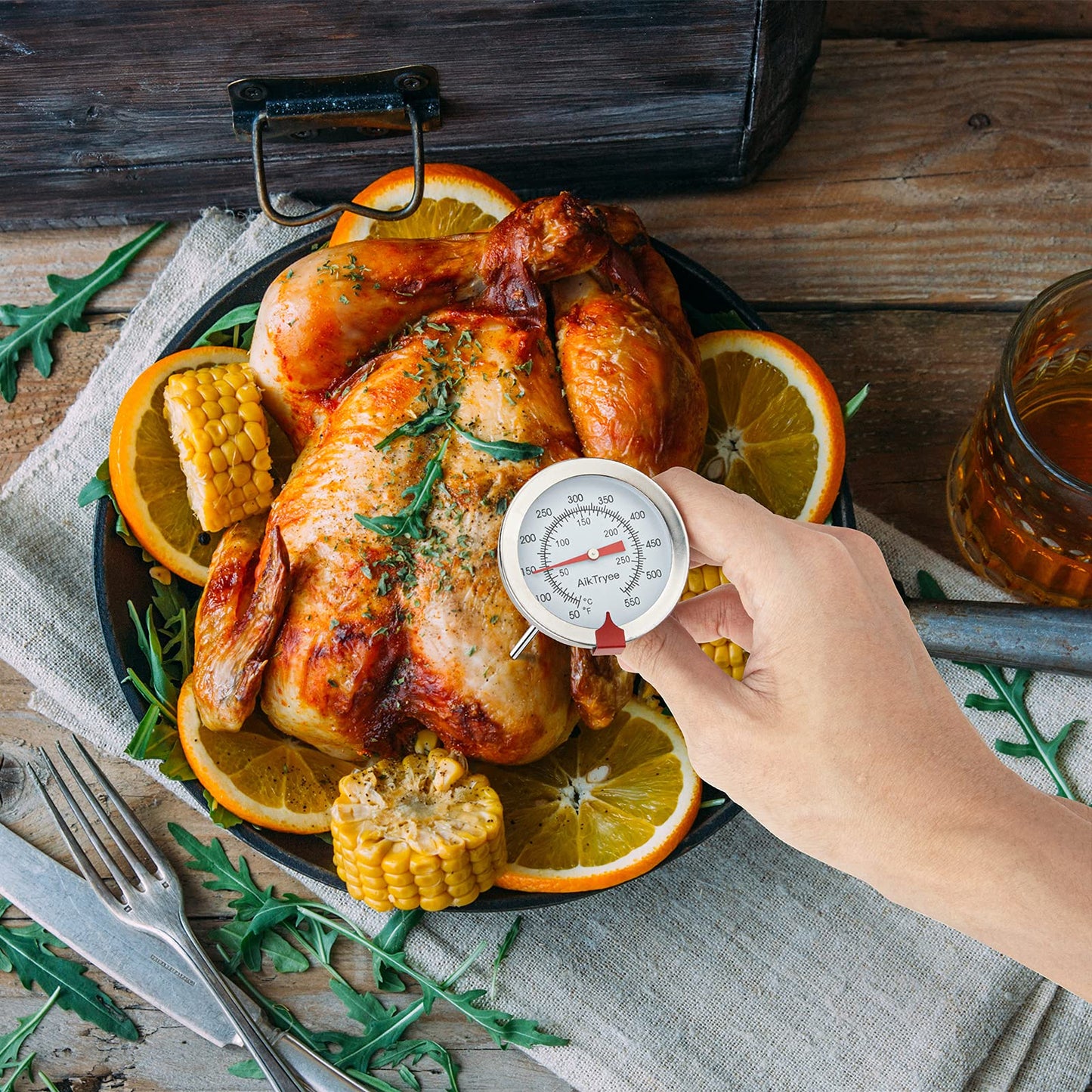 Candy Thermometer Cooking Thermometer with Instant Read Dial Meat Thermometer for Cooking Candy Deep Fry Oven by AikTryee