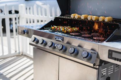 Monument Grills 6-Burner Convertible Natural Gas Smart bbq Grill Stainless Steel Denali 605 with Conversion Kit