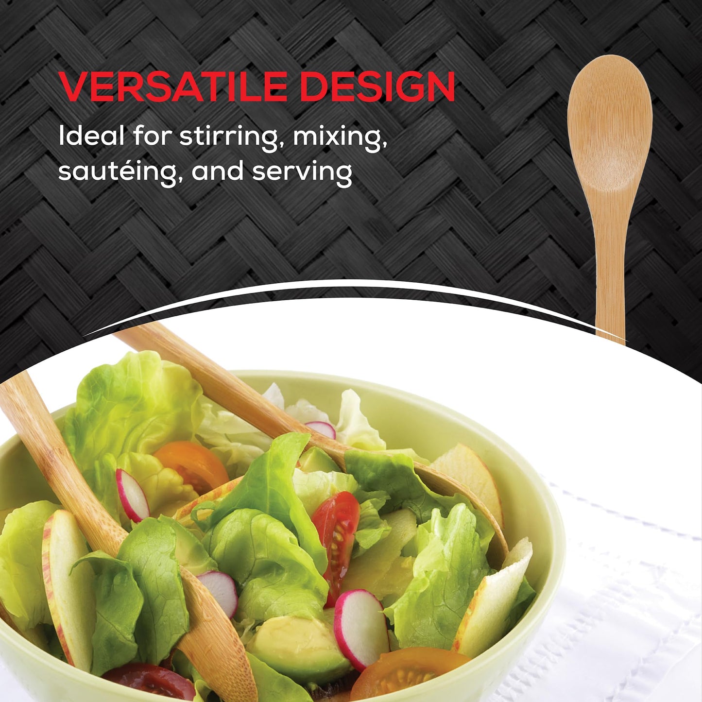 Helen’s Asian Kitchen Bamboo Kitchen Spoon Cooking Utensil, 10-Inch