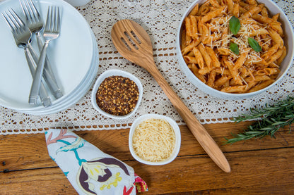 Lipper International Olive Wood Slotted Spoon for Cooking, Mixing, and Serving, 14" Long