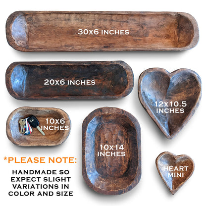 Decorative Bowl Home Decor Approx 10 Inch, Hand Crafted Wooden Dough Bowl Decor, Wooden Bowl Decor, Table Centerpiece Decor Bowl, Wood Bowl Decorative Wood Dough Bowl Centerpiece Bowl, Made in USA