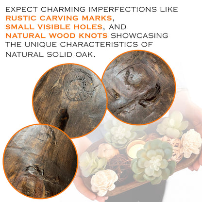 Decorative Bowl Home Decor Approx 10 Inch, Hand Crafted Wooden Dough Bowl Decor, Wooden Bowl Decor, Table Centerpiece Decor Bowl, Wood Bowl Decorative Wood Dough Bowl Centerpiece Bowl, Made in USA