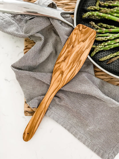 Cilio Toscana Olivewood Utensil Set Includes Assorted Cooking and Serving Spatulas, Turners and Spoons Natural, 7-Piece