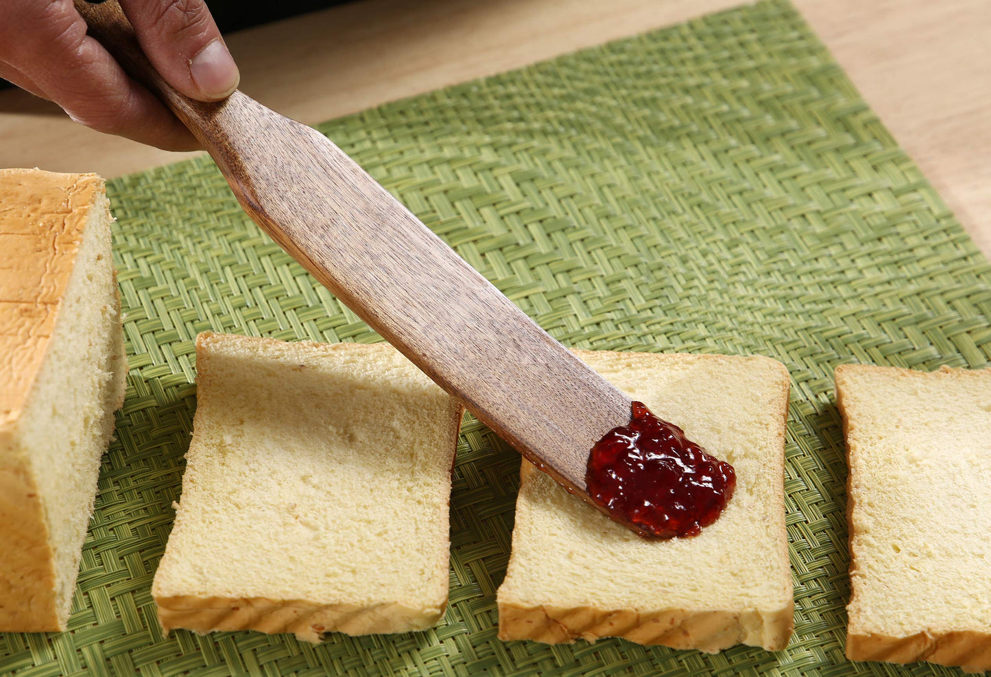 MESSON Wooden Spurtle Set, 5 Pcs Premium Wood Spurtles Kitchen Tools Wooden Spatula Spoons Utensils Set for Nonstick Cookware Instant Pot Cooking Baking