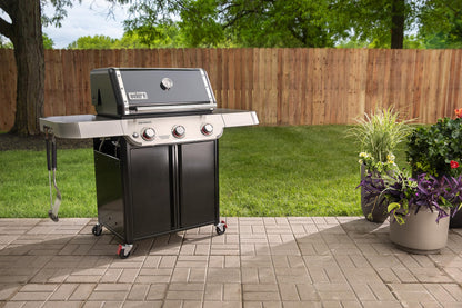 Weber Genesis E-315 Natural Gas Grill for Outdoor Cooking, 3 Burners, Black