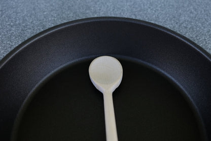 10 Inch Long Wooden Spoons for Cooking - Oval Wood Mixing Spoons for Baking, Cooking, Stirring - Sauce Spoons Made of Natural Beechwood - Set of 3