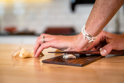 Earlywood 10 inch Handmade Wood Cooking Utensil for Kitchen, Multi-Purpose and Egg Turner, Cast Iron Scraper and Wood Saute Spatula - Made in USA - Bloodwood