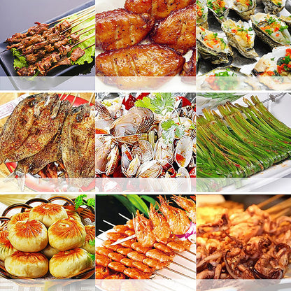 Hibachi Grill, Japanese BBQ Grill Portable Japanese Charcoal Grill Barbecue Stove Barbecue Stove with Wooden Base for Home Party (Size 24X12.5cm)