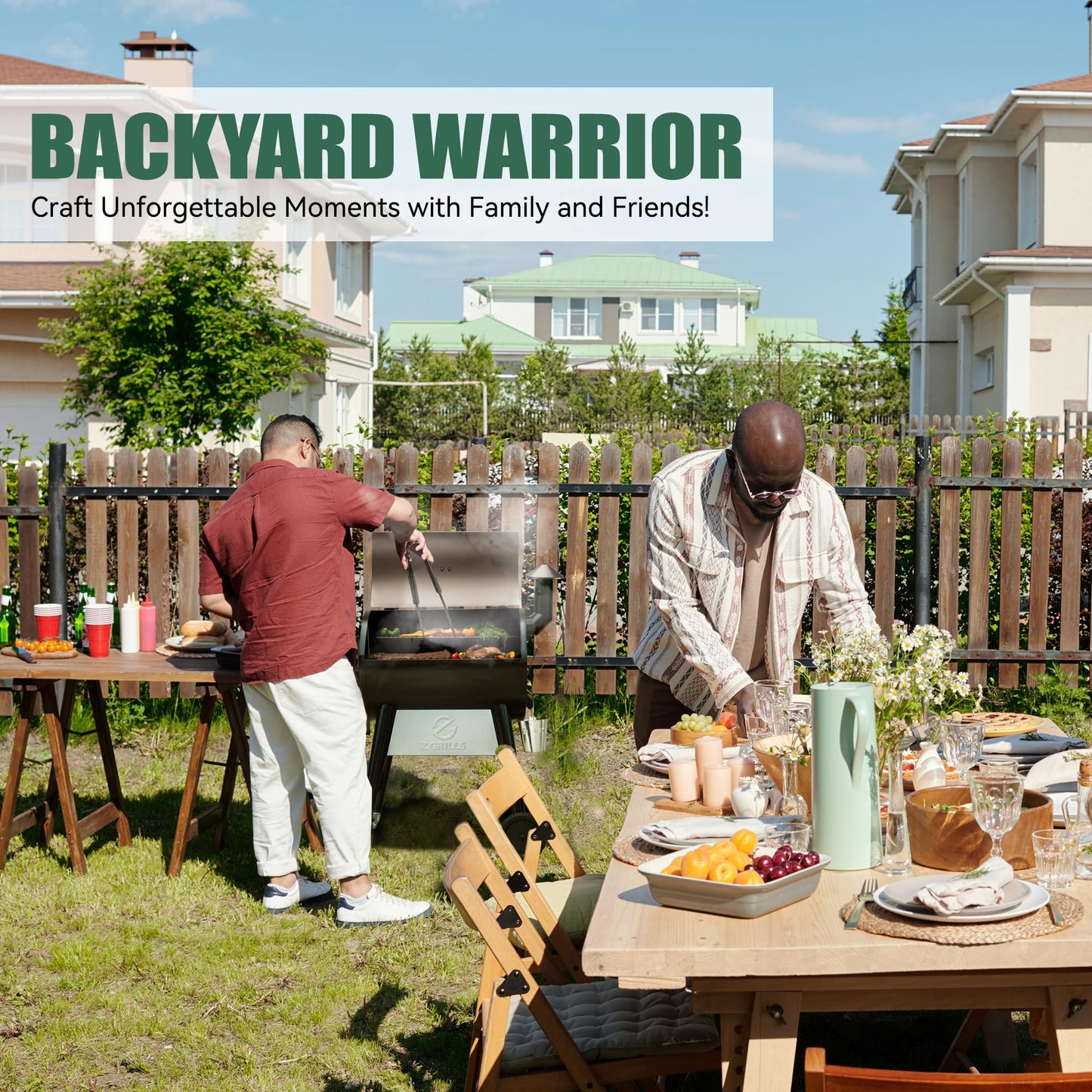 Z GRILLS Wood Pellet Grill Smoker with PID 2.1 Controller, 697 Cooking Area, Meat Probes, Rain Cover for Outdoor BBQ, 7002C