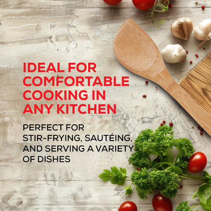 Helen’s Asian Kitchen Bamboo Stir Fry Spatula and Cooking Utensil, 13-Inch