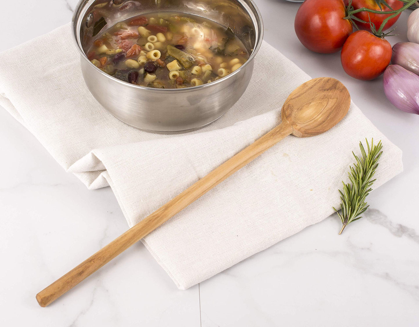 Eddington’s Italian Olive Wood Cooking Spoon, Handcrafted in Europe