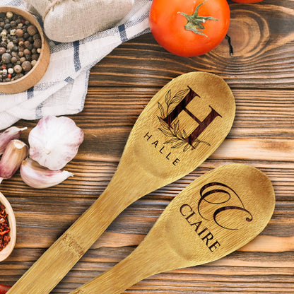 My Personal Memories Custom Engraved and Personalized Bamboo Wood Kitchen Spoon - Cooking Party Favor