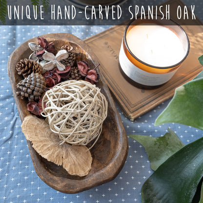 Decorative Bowl Home Decor Approx 10 Inch, Hand Crafted Wooden Dough Bowl Decor, Wooden Bowl Decor, Table Centerpiece Decor Bowl, Wood Bowl Decorative Wood Dough Bowl Centerpiece Bowl, Made in USA