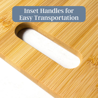 Totally Bamboo 2-Piece Cutting Board Set; 2 Assorted Sizes of Bamboo Wood Cutting Boards for Kitchen