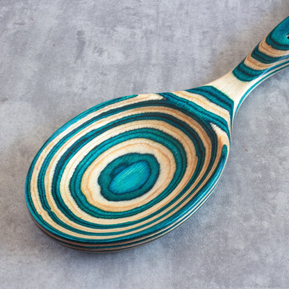 Totally Bamboo Baltique Mykonos Collection 12-1/2" Wooden Cooking Spoon with Spoon Rest Notch, Safe for Use on Nonstick