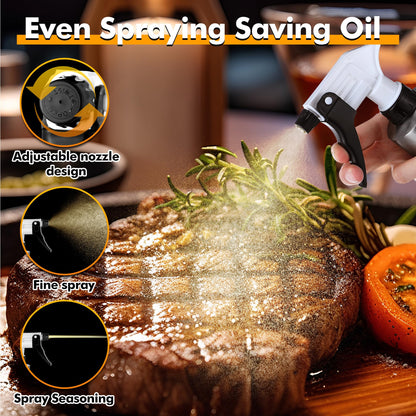 2 in 1 BBQ Spritzer Bottle & Meat Injector, 10oz Leak Proof Food Spray Bottle for Smoker & Grilling, Fine Mist & Adjustable Nozzle, Easy Switch & Dishwasher Safe Marinade Injector for Turkey, Brisket