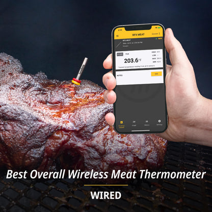 ThermoWorks RFX | Smart Wireless Meat Thermometer | Wi-Fi & Radio Frequency | Stronger Signal Than Bluetooth | Meat Probe for Use in Smoker, Grill, BBQ, Oven - 1-Probe Kit