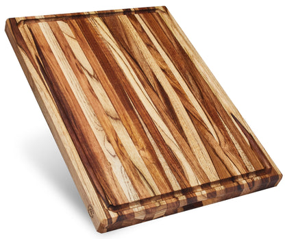 Sonder Los Angeles, XL Thick Teak Wood Cutting Board for Kitchen with Juice Groove, Sorting Compartments, Charcuterie Cheese Board 20x15x1.5 in (Gift Box Included)
