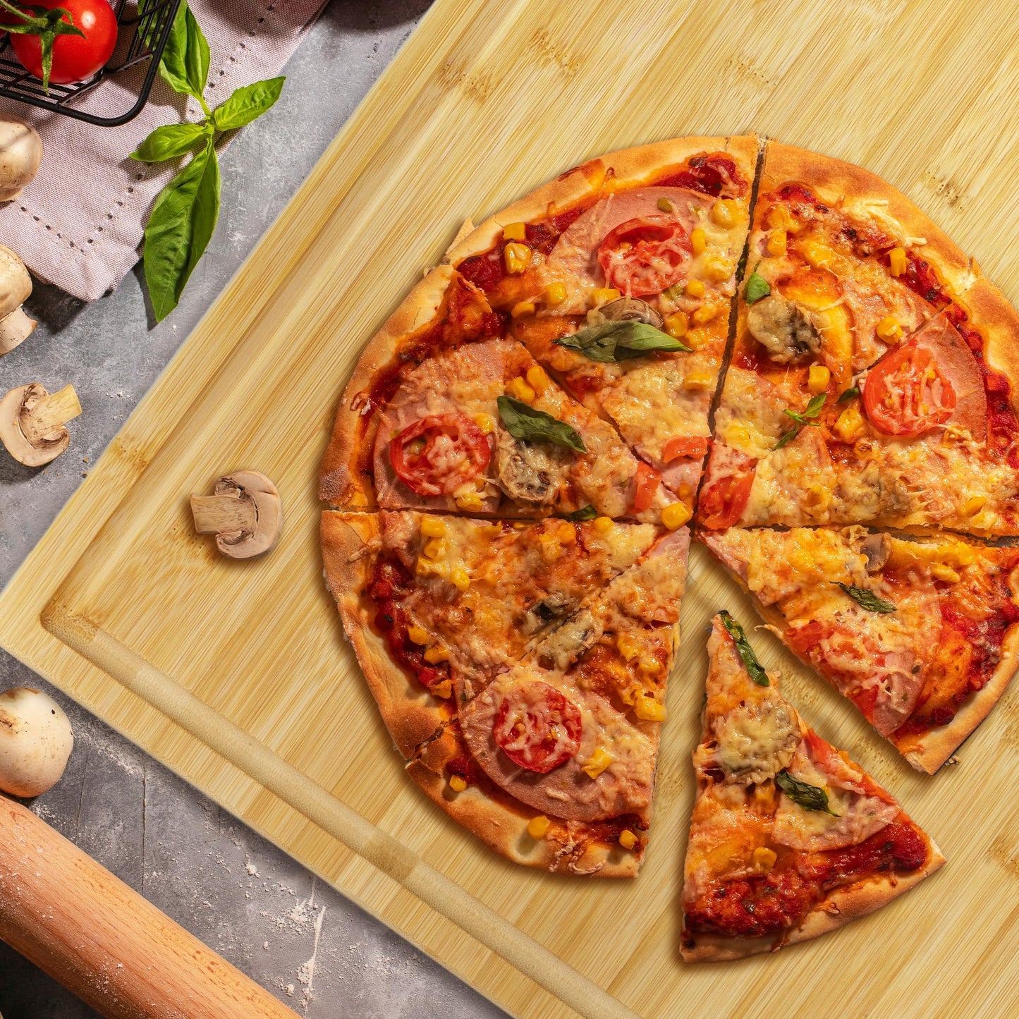 Utoplike Extra Large Cutting Board for kitchen, 30 x 20 Inch Bamboo Chopping Boards, Wood Stove Top Cover, Over the Sink Butcher Block with Juice Groove for Turkey, Meat, Vegetables, BBQ, 1"Th