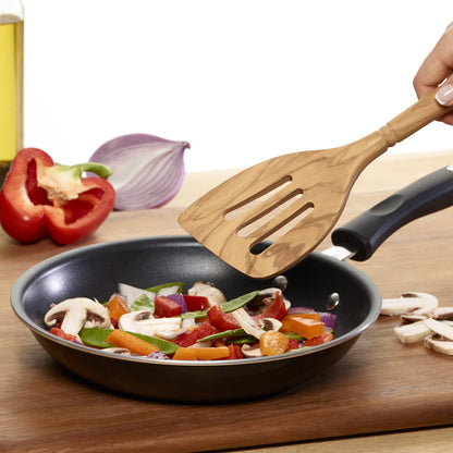 Sabatier Olivewood Slotted Angled Turner, 14.5-Inch, 14.36 x 3.28 x 0.83, Wood